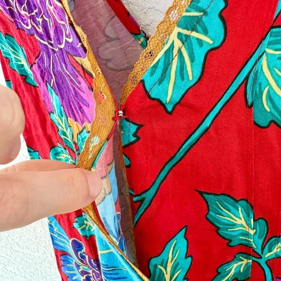 Anthropologie Tiny Rain Scarf Wrap Tank Top Floral Lace Small - Picture 3 of 10